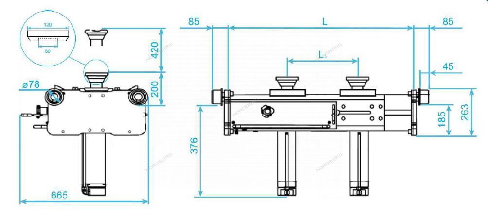 Домкрат ямный пневмогидравлический 20 т NORDBERG N502T купить по цене 417&nbsp;098 ₽ в интернет магазине ТЕХСАД