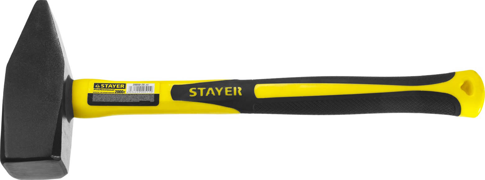 STAYER 2000 г, молоток слесарный с фиберглассовой рукояткой Fiberglass 20050-20_z01 купить по цене 1&nbsp;127 ₽ в интернет магазине ТЕХСАД