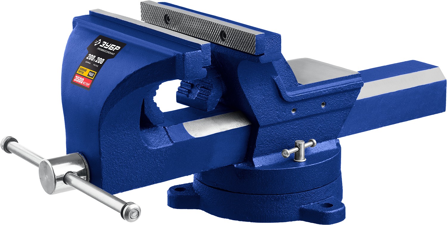 ЗУБР 200 мм, с регулировкой компенсации люфта, тиски индустриальные 32703-200_z01 Профессионал купить по цене 11&nbsp;576 ₽ в интернет магазине ТЕХСАД