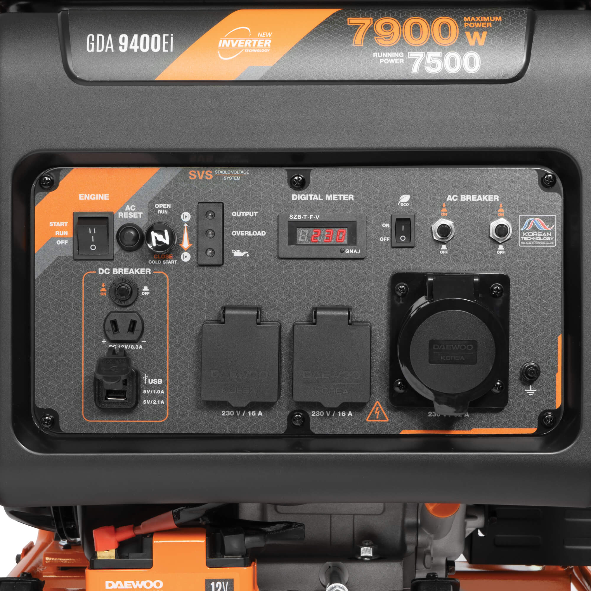 Инверторный бензиновый генератор DAEWOO GDA 9400Ei купить по цене 119&nbsp;990 ₽ в интернет магазине ТЕХСАД