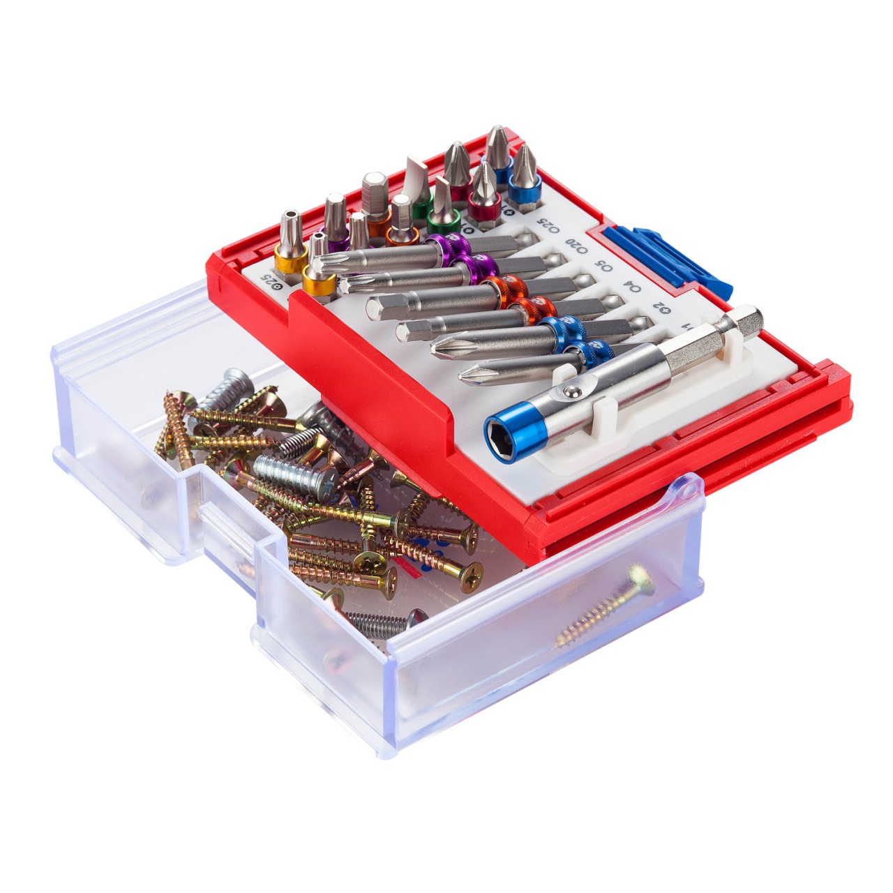 Набор вставок (бит) 1/4'', PH, PZ, Hex, Torx, Slotted, 19 предметов МАСТАК 058-10019C купить по цене 2&nbsp;600 ₽ в интернет магазине ТЕХСАД