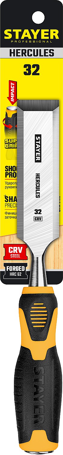 STAYER 32 мм, с двухкомпонентной ручкой, стамеска 18205-32_z01 купить по цене 680 ₽ в интернет магазине ТЕХСАД