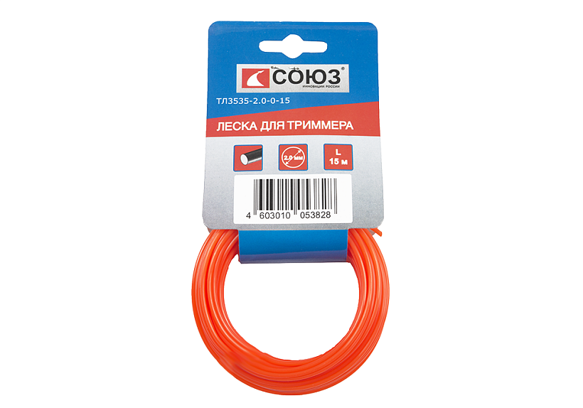 Леска для триммера, d=2.0 мм, l=15 м, КРУГ, СОЮЗ ТЛ3535-2.0-0-15 купить по цене 60 ₽ в интернет магазине ТЕХСАД