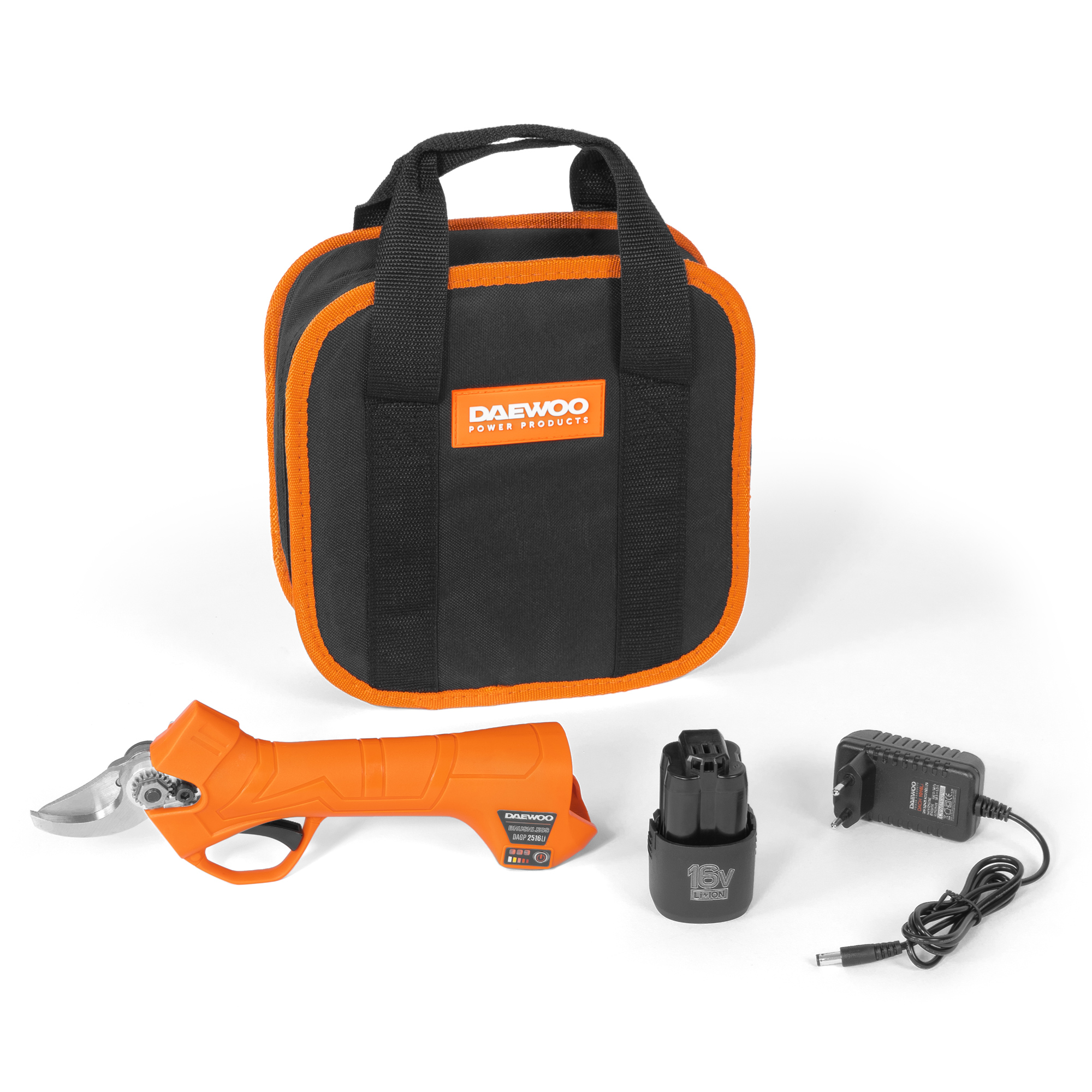 Аккумуляторный секатор DAEWOO ﻿DAGP 2516Li SET купить по цене 10&nbsp;990 ₽ в интернет магазине ТЕХСАД