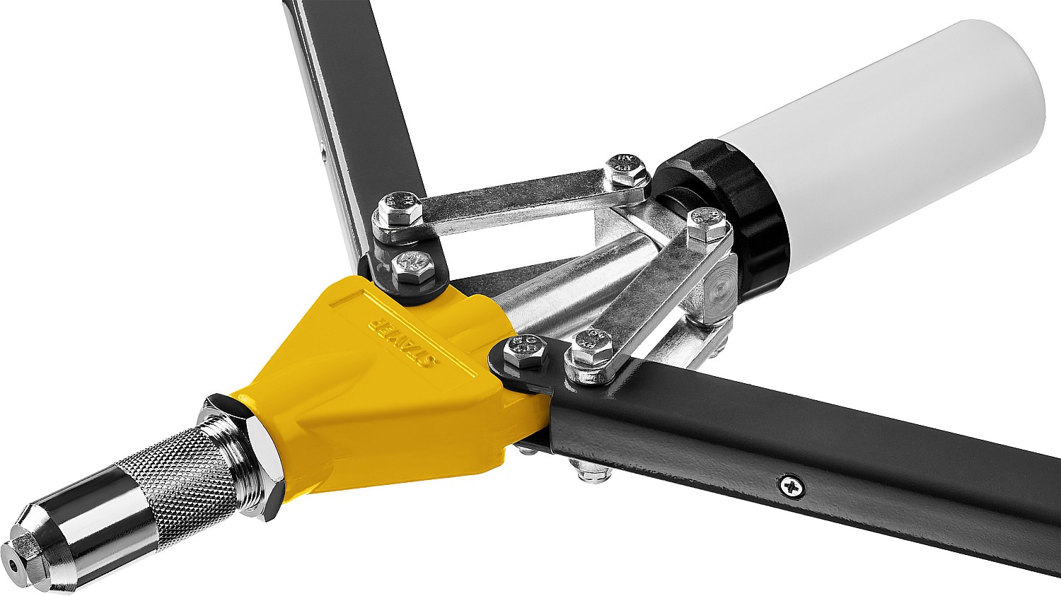 STAYER заклепки 3.2-6.4 мм - алюминий и сталь, 3.2-4.8 мм - нерж. сталь, заклепочник двуручный усиленный 3106_z01 Professional купить по цене 2&nbsp;170 ₽ в интернет магазине ТЕХСАД