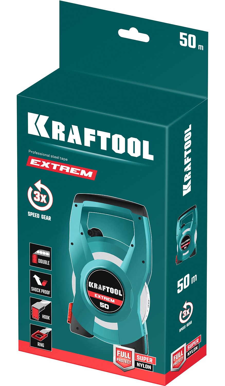KRAFTOOL 50 м, геодезическая стальная мерная лента EXTREM 34185-50 купить по цене 2&nbsp;970 ₽ в интернет магазине ТЕХСАД
