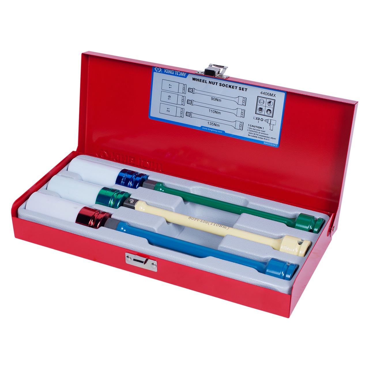 Набор ударных глубоких торцевых головок и торсионных удлинителей 1/2'', 17, 19, 21 мм KING TONY 4406MX купить по цене 7&nbsp;160 ₽ в интернет магазине ТЕХСАД