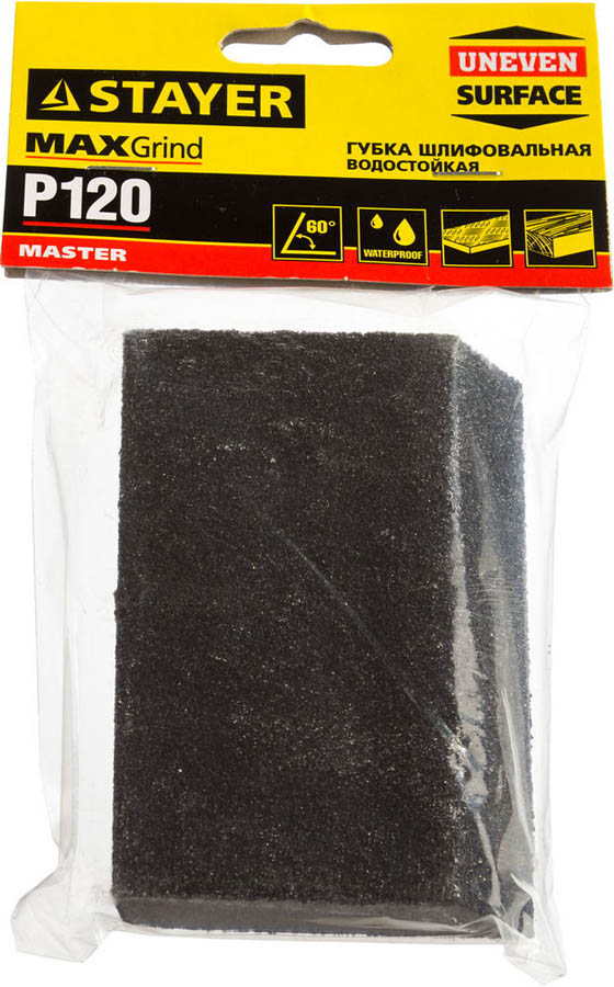STAYER 100x68x42x26мм, P120, угловая, средняя жесткость, губка шлифовальная 3561-120 купить по цене 134 ₽ в интернет магазине ТЕХСАД