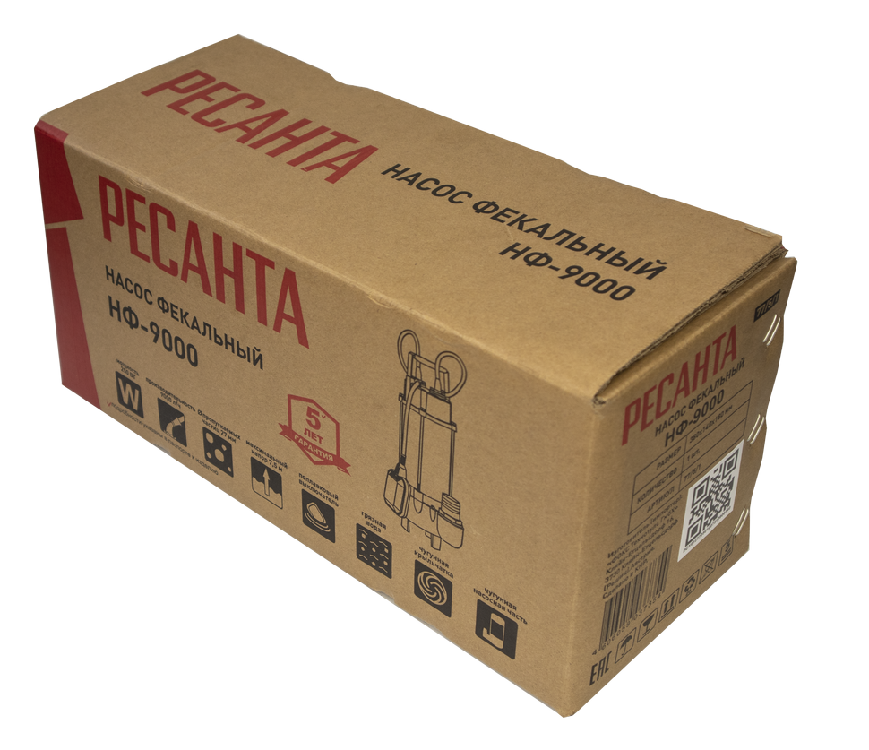 Фекальный насос Ресанта НФ-9000 купить по цене 10&nbsp;390 ₽ в интернет магазине ТЕХСАД