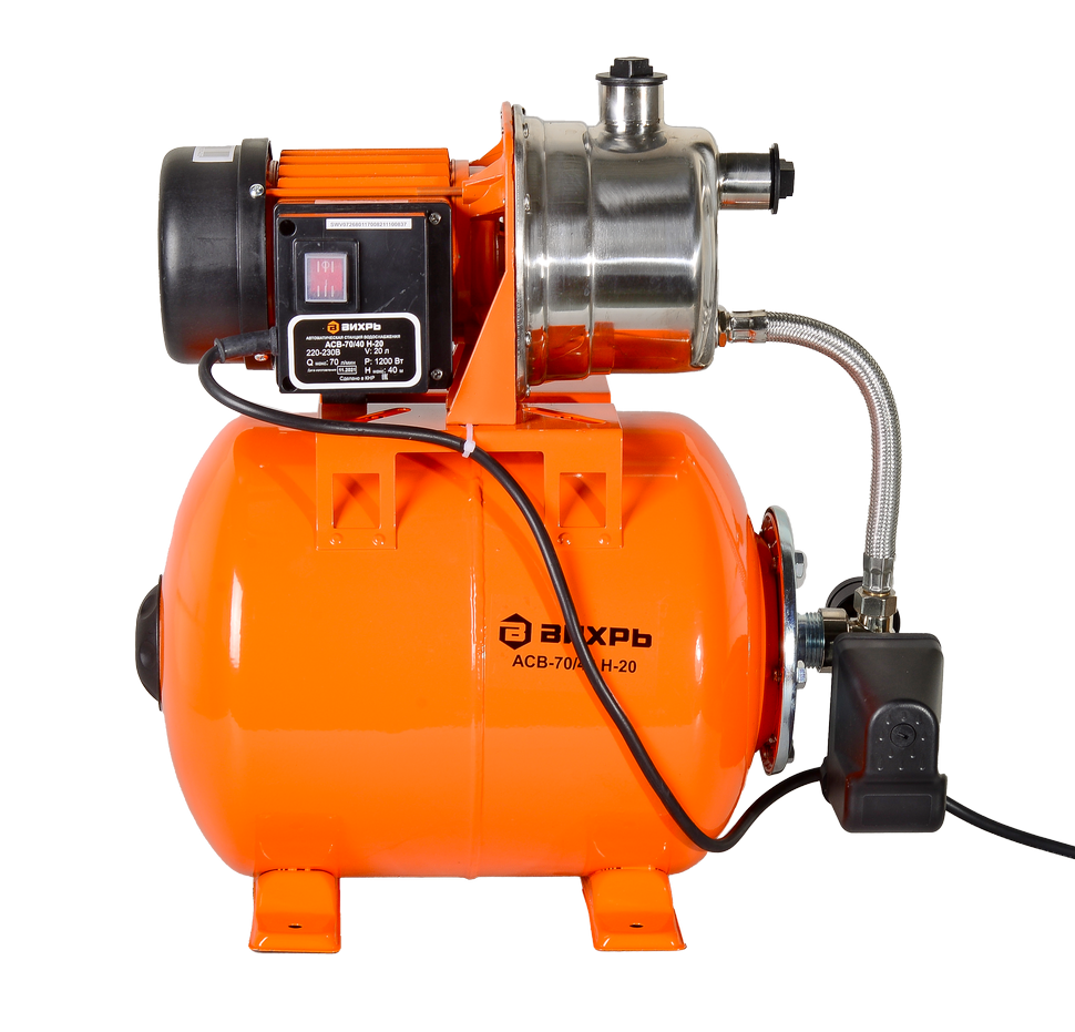 Автономная станция водоснабжения Вихрь АСВ-70/40 Н-20 купить по цене 11&nbsp;080 ₽ в интернет магазине ТЕХСАД