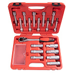 Набор торцевых головок и насадок для обслуживания амортизационных стоек, кейс, 18 предметов МАСТАК 100-10018C купить по цене 16&nbsp;750 ₽ в интернет магазине ТЕХСАД