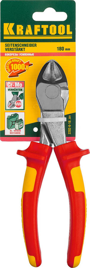 KRAFTOOL 180 мм, бокорезы усиленные 2202-6-18_z01 купить по цене 2&nbsp;350 ₽ в интернет магазине ТЕХСАД