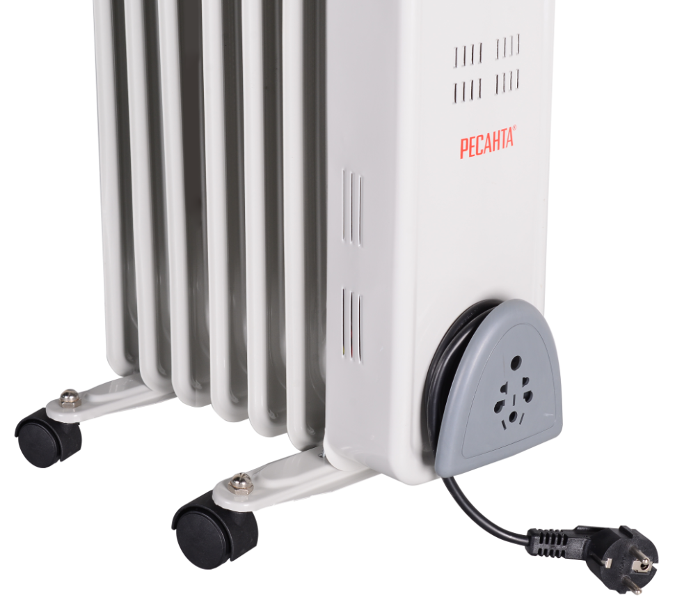Масляный радиатор РЕСАНТА ОМ-7Н купить по цене 4&nbsp;190 ₽ в интернет магазине ТЕХСАД