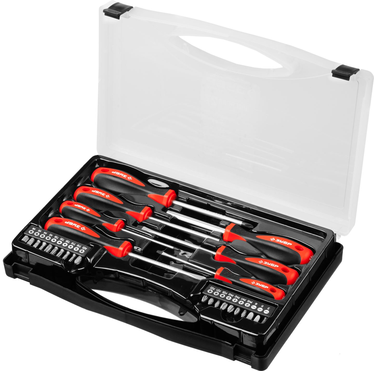 ЗУБР 27 шт, набор отверток с битами ''Универсал 27'' 25027 Мастер купить по цене 1&nbsp;750 ₽ в интернет магазине ТЕХСАД