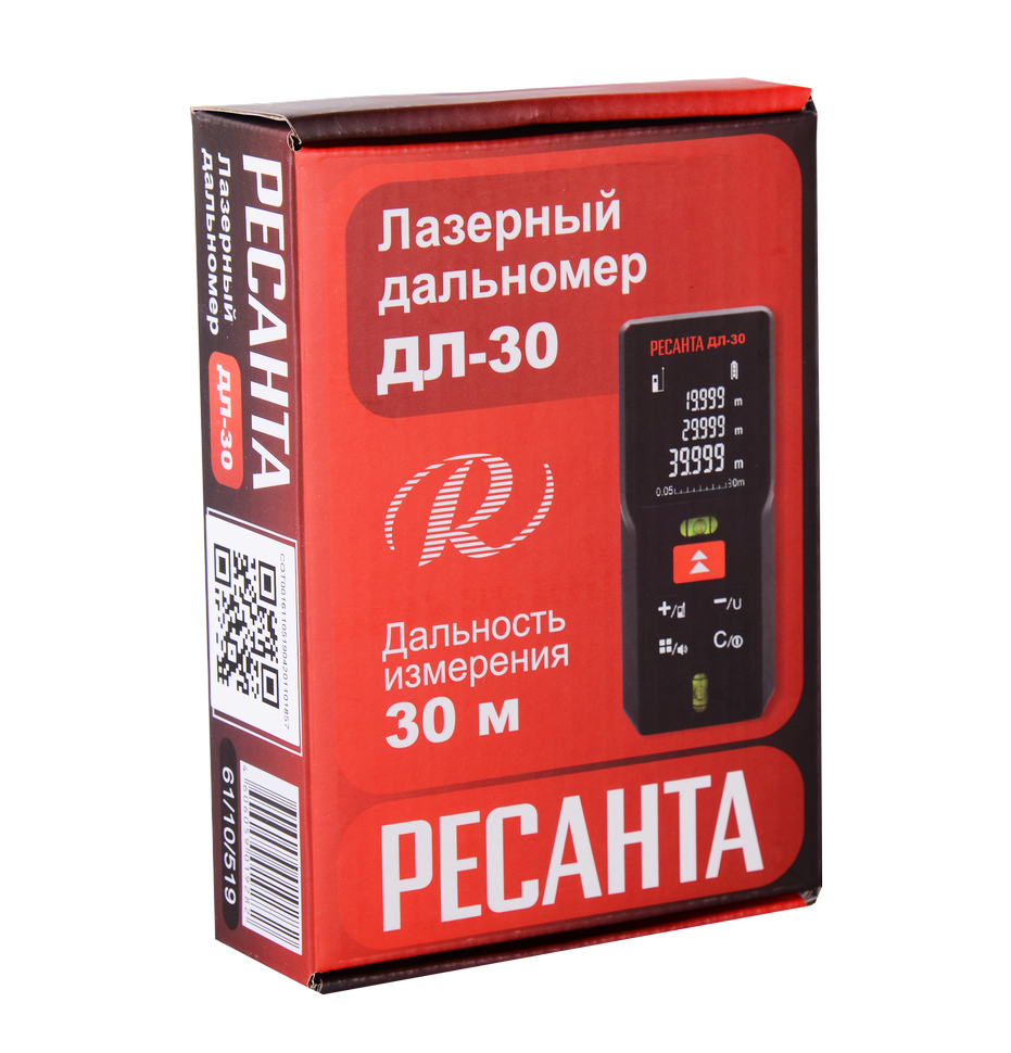 Лазерный дальномер РЕСАНТА ДЛ-30 купить по цене 2&nbsp;690 ₽ в интернет магазине ТЕХСАД