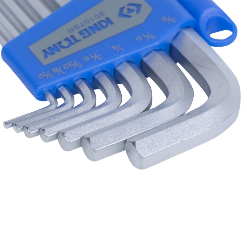 Набор Г-образных шестигранников 3/32''-3/8'', дюймовые, с шаровым окончанием, 7 предметов KING TONY 20107SR купить по цене 1&nbsp;590 ₽ в интернет магазине ТЕХСАД