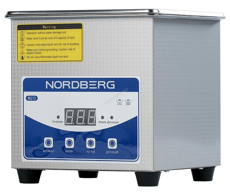 Ванна ультразвуковая с цифровым управлением и подогревом, 1,3 л NORDBERG NU13 купить по цене 8&nbsp;589 ₽ в интернет магазине ТЕХСАД