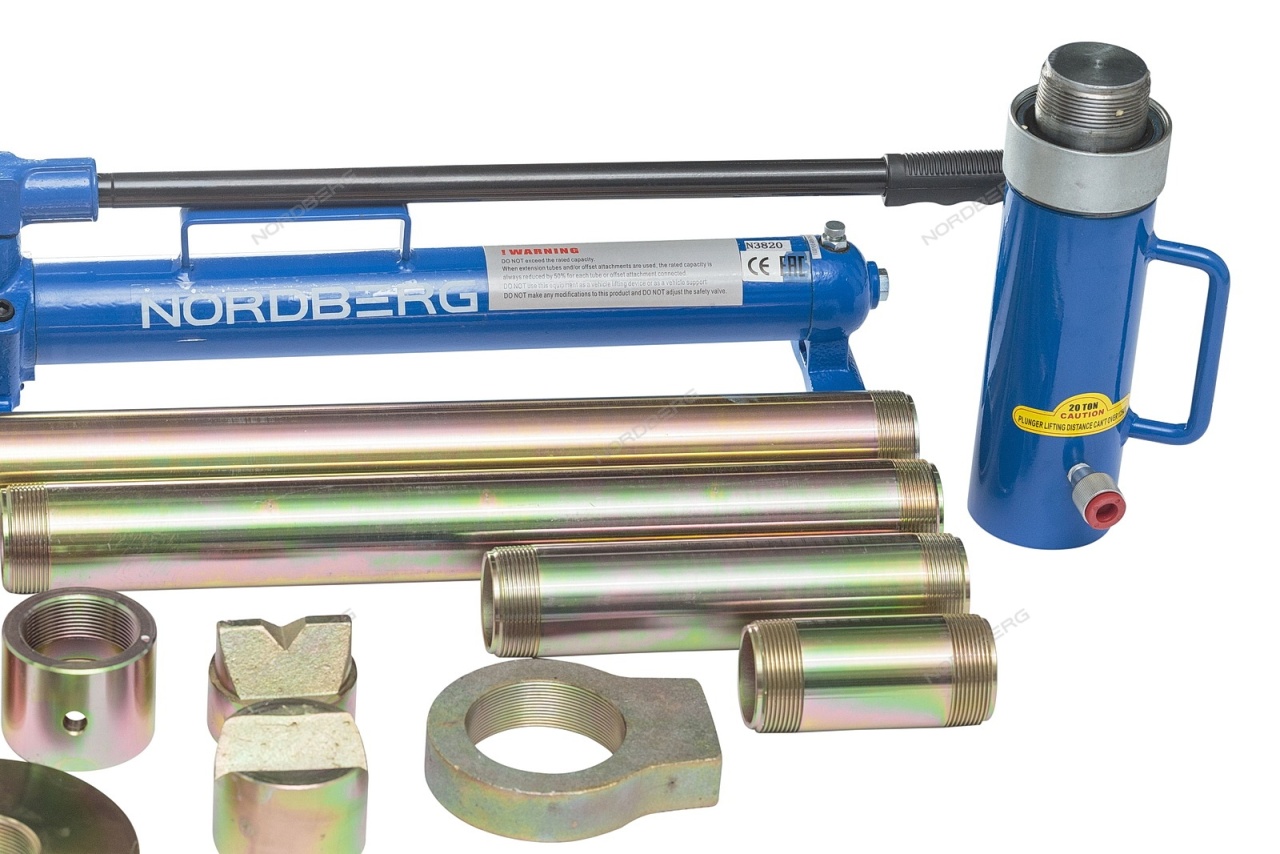 Набор гидравлического инструмента (гидравличекая растяжка), 20 т, кейс NORDBERG N3820 купить по цене 46&nbsp;952 ₽ в интернет магазине ТЕХСАД