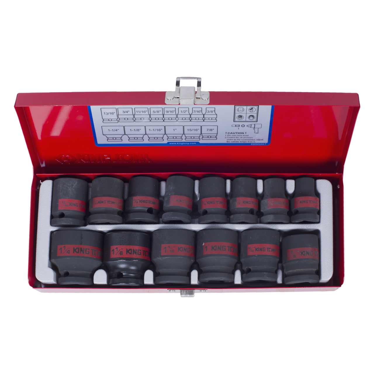 Набор ударных торцевых головок 1/2'', шестигранные, 3/8''-1-1/4'', 14 предметов KING TONY 4414SP купить по цене 5&nbsp;880 ₽ в интернет магазине ТЕХСАД