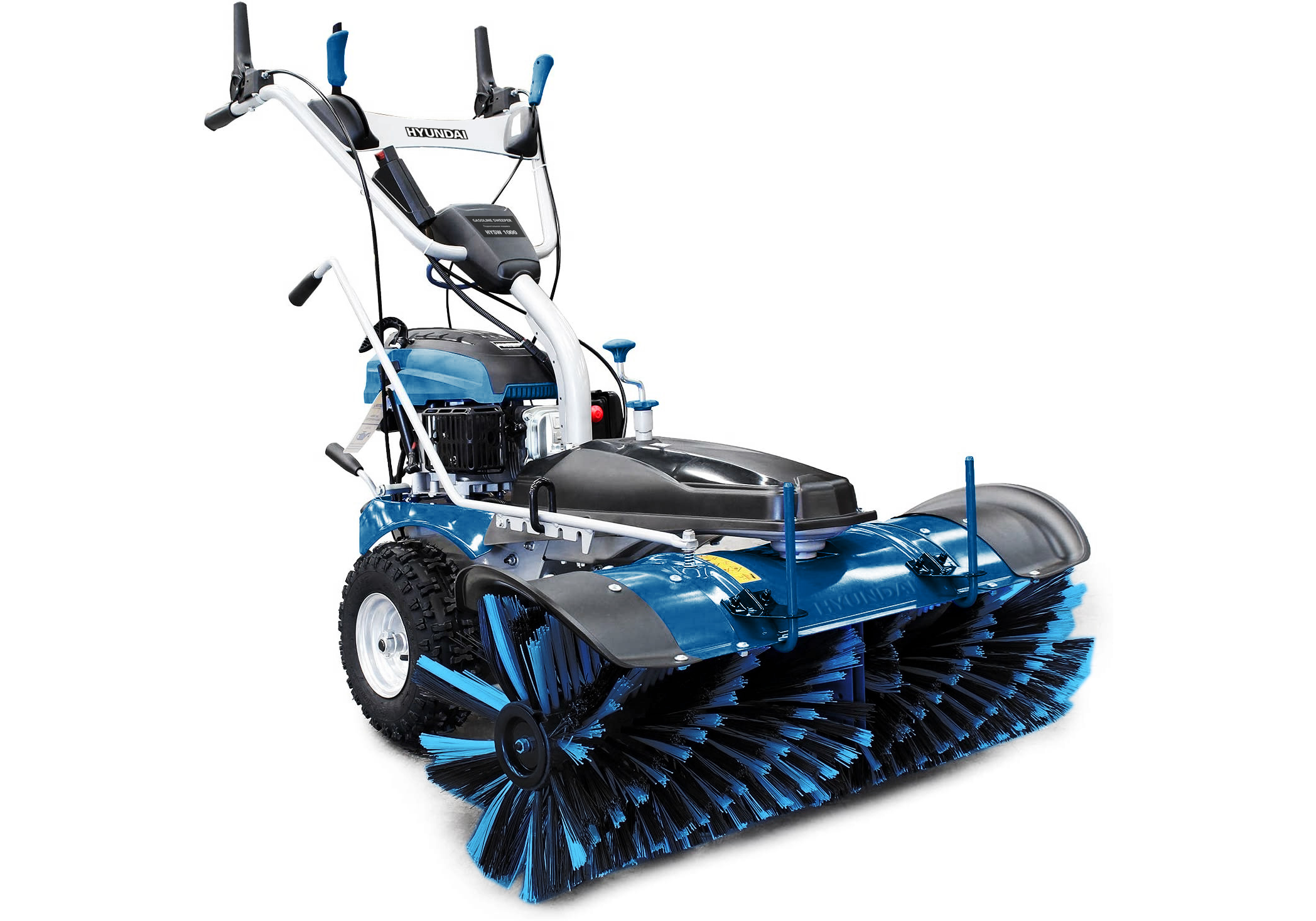 Бензиновая подметальная машина Hyundai HYSW 1000 с электростартером купить по цене 147&nbsp;990 ₽ в интернет магазине ТЕХСАД