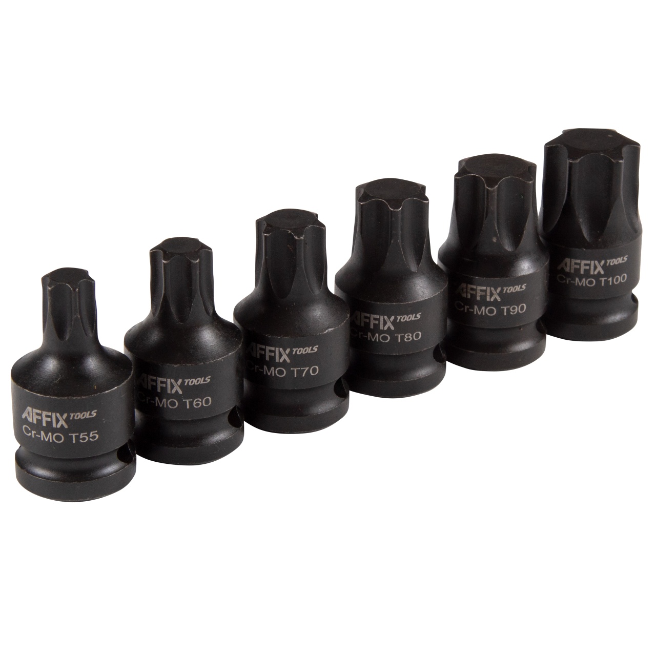 Набор ударных торцевых насадок 1/2'', TORX, Т55-Т100 мм, L = 44 мм, 6 предметов AFFIX AF00742006C купить по цене 2&nbsp;130 ₽ в интернет магазине ТЕХСАД