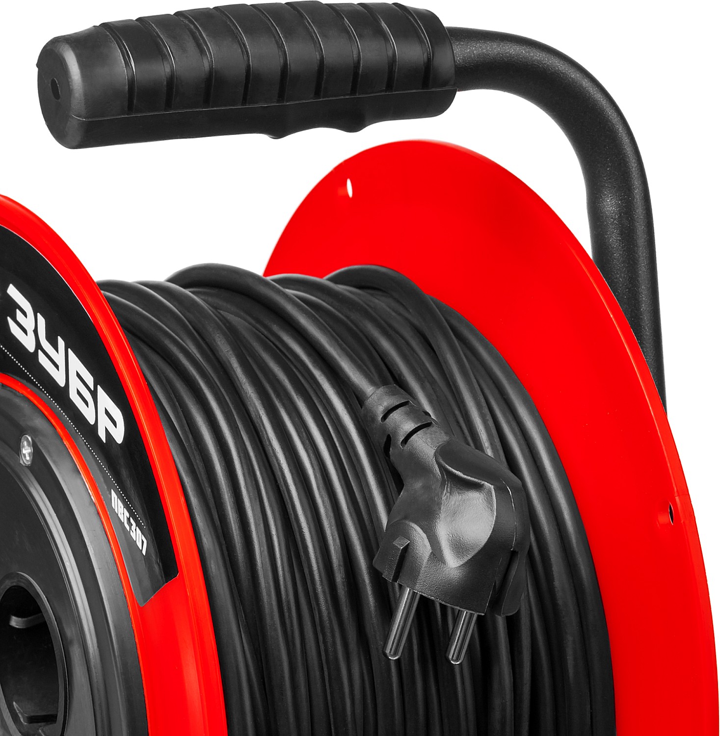 ЗУБР 40 м, 2500Вт, 4 гнезда, ПВС, удлинитель на катушке 55083-40 купить по цене 2&nbsp;050 ₽ в интернет магазине ТЕХСАД