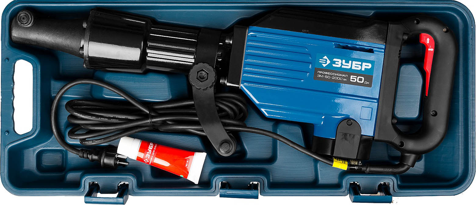 ЗУБР 2000 Вт, 1400 уд/мин, 50 Дж, кейс, бетонолом электрический ЗМ-50-2000 ВК Профессионал купить по цене 45&nbsp;910 ₽ в интернет магазине ТЕХСАД