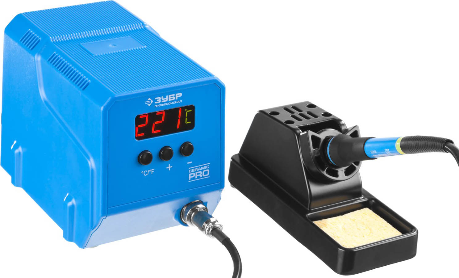 ЗУБР 50-480°C, 60 Вт, низкотемпературная, паяльная станция цифровая 55336 Профессионал купить по цене 6&nbsp;840 ₽ в интернет магазине ТЕХСАД