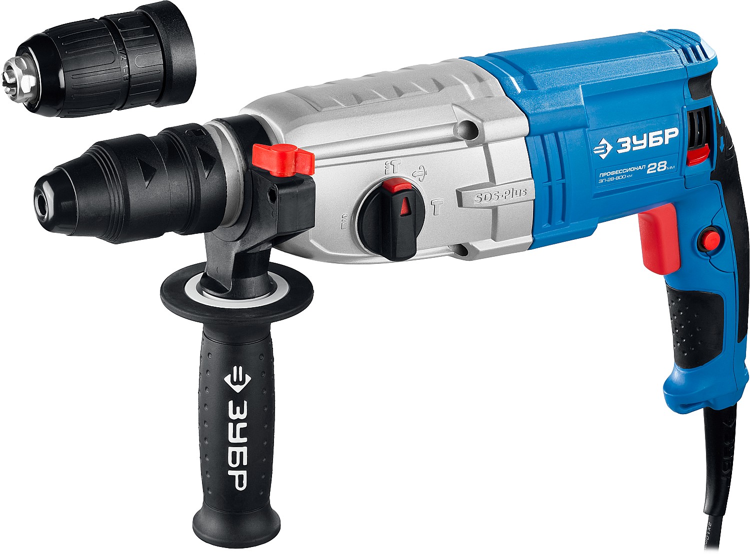 ЗУБР 800 Вт, 0-1200 об/мин, 0-4800 уд/мин, кейс, перфоратор горизонтальный ЗП-28-800 КМ Профессионал купить по цене 9&nbsp;550 ₽ в интернет магазине ТЕХСАД