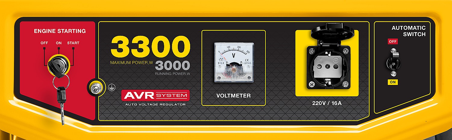 STEHER 3/3.3 кВт, однофазный, синхронный, щеточный, с электростартером, бензиновый генератор GS-4500Е купить по цене 32&nbsp;840 ₽ в интернет магазине ТЕХСАД