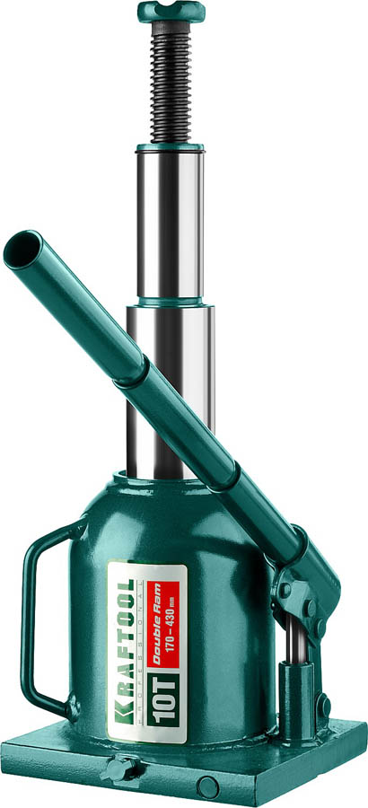 KRAFTOOL 10 т, 170-430 мм, домкрат гидравлический бутылочный сварной телескопический Double Ram 43463-10 купить по цене 10&nbsp;080 ₽ в интернет магазине ТЕХСАД