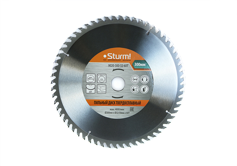Диск пильный Sturm! 9020-300-32-60T купить по цене 1&nbsp;730 ₽ в интернет магазине ТЕХСАД