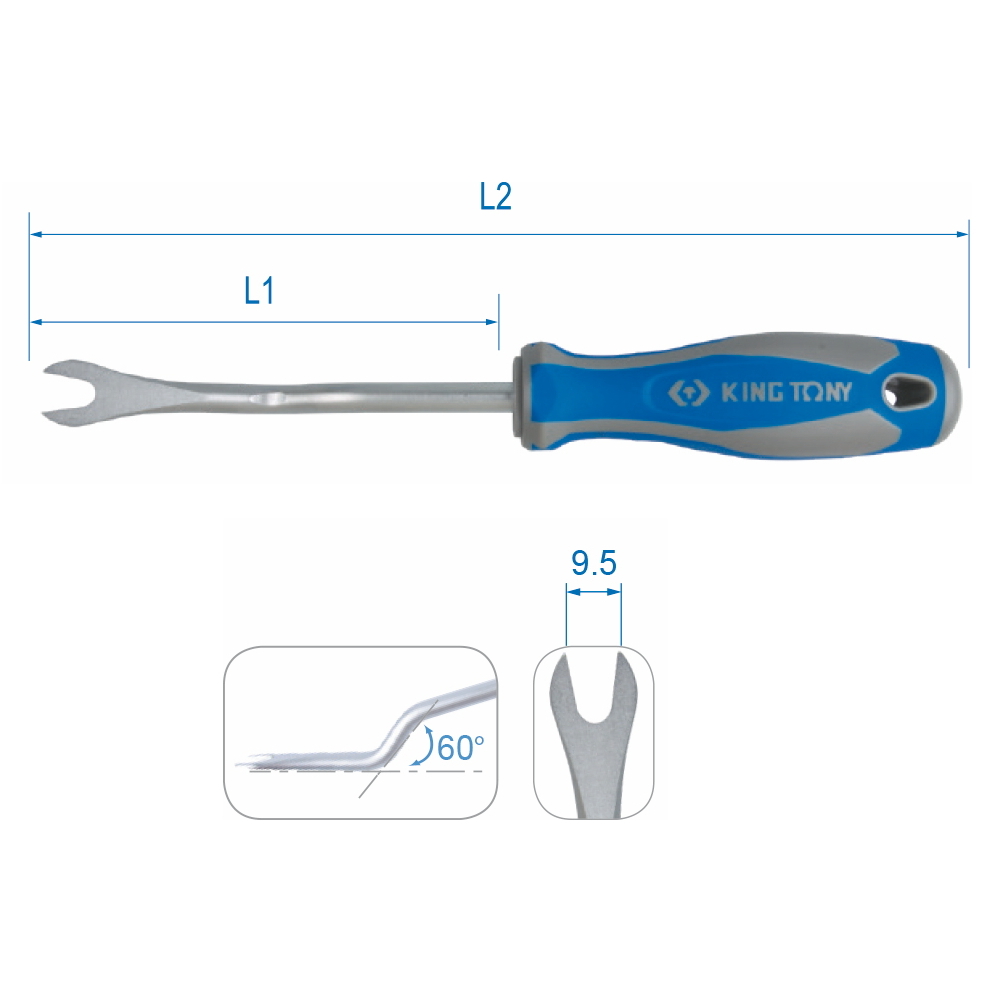 Съемник клипс обшивки салона 120 мм, зев 8 мм KING TONY 43280212 купить по цене 440 ₽ в интернет магазине ТЕХСАД