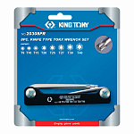 Набор Г-образных Torx, T9-T40, складные, 8 предметов KING TONY 20308PR купить по цене 1&nbsp;240 ₽ в интернет магазине ТЕХСАД
