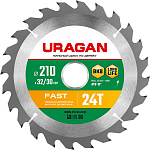 URAGAN 210 х 32/30 мм, 24Т, диск пильный по дереву Fast 36800-210-32-24_z01 купить по цене 590 ₽ в интернет магазине ТЕХСАД