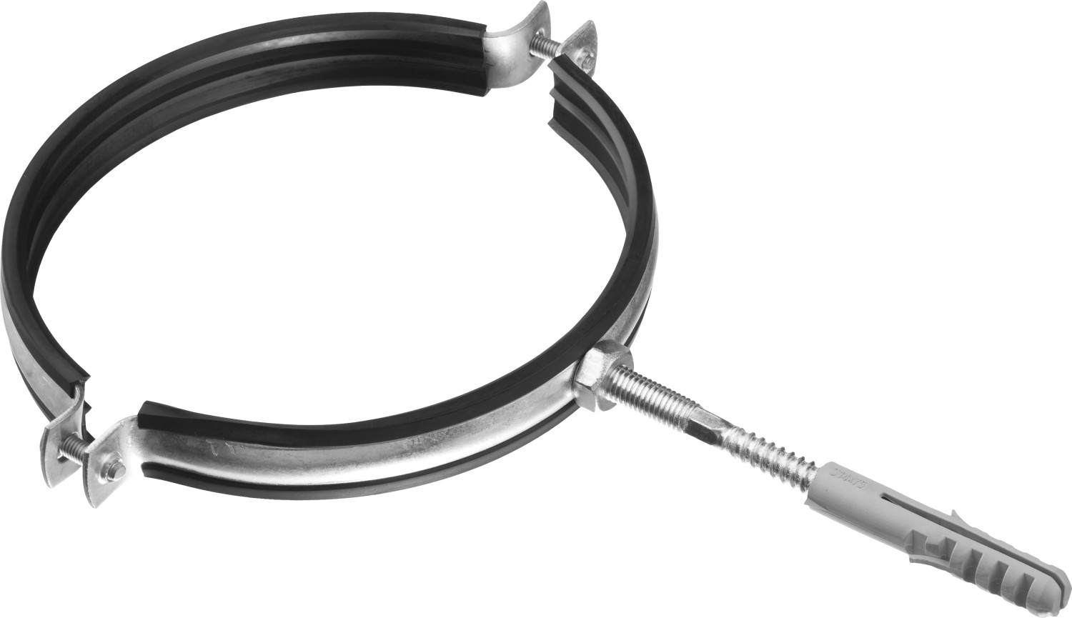 ЗУБР 1 шт., 6'', оцинкованный, в комплекте с сантехнической шпилькой и дюбелем, хомут трубный с гайкой 37866-159-166 Мастер купить по цене 117 ₽ в интернет магазине ТЕХСАД