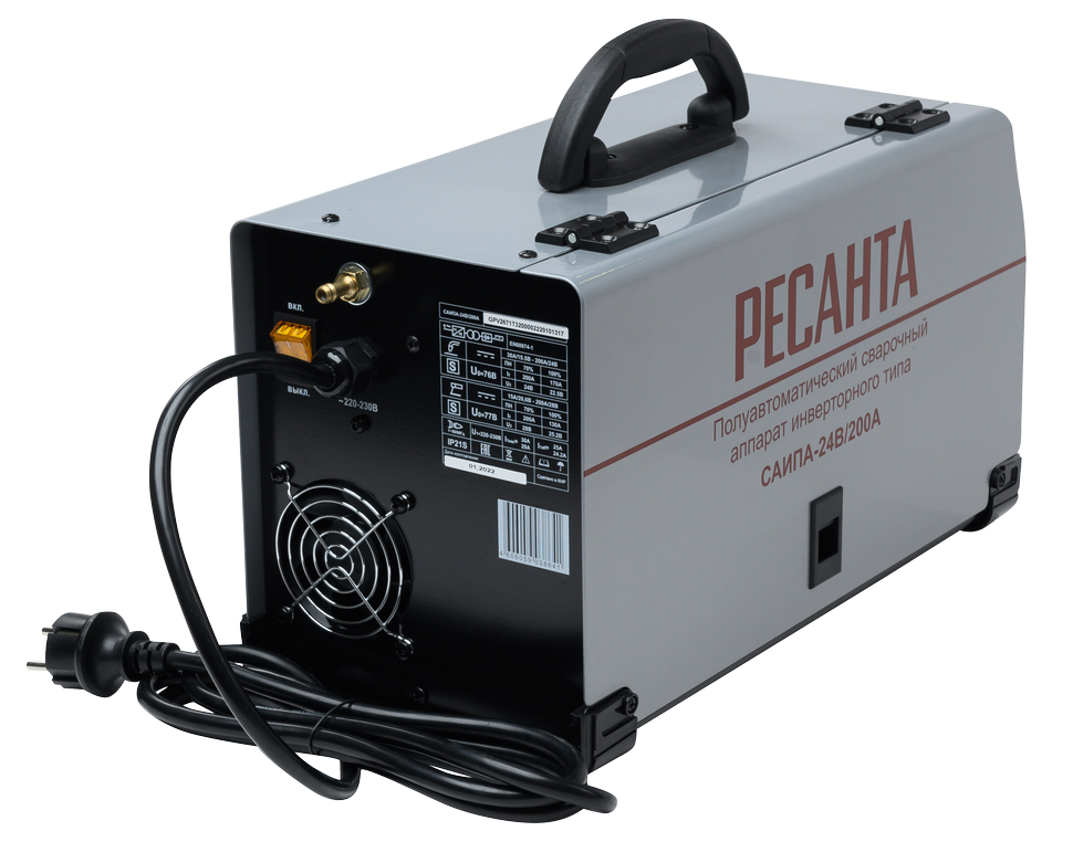 Сварочный полуавтомат Ресанта САИПА-24В/200А (MIG/MAG) купить по цене 26&nbsp;300 ₽ в интернет магазине ТЕХСАД
