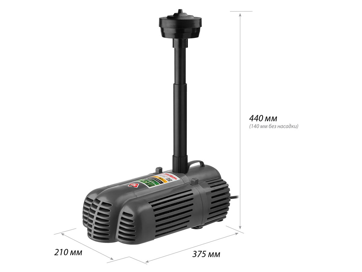 ЗУБР 85 Вт, 50 л/мин, насос фонтанный ЗНФГ-50-3.4 купить по цене 7&nbsp;420 ₽ в интернет магазине ТЕХСАД