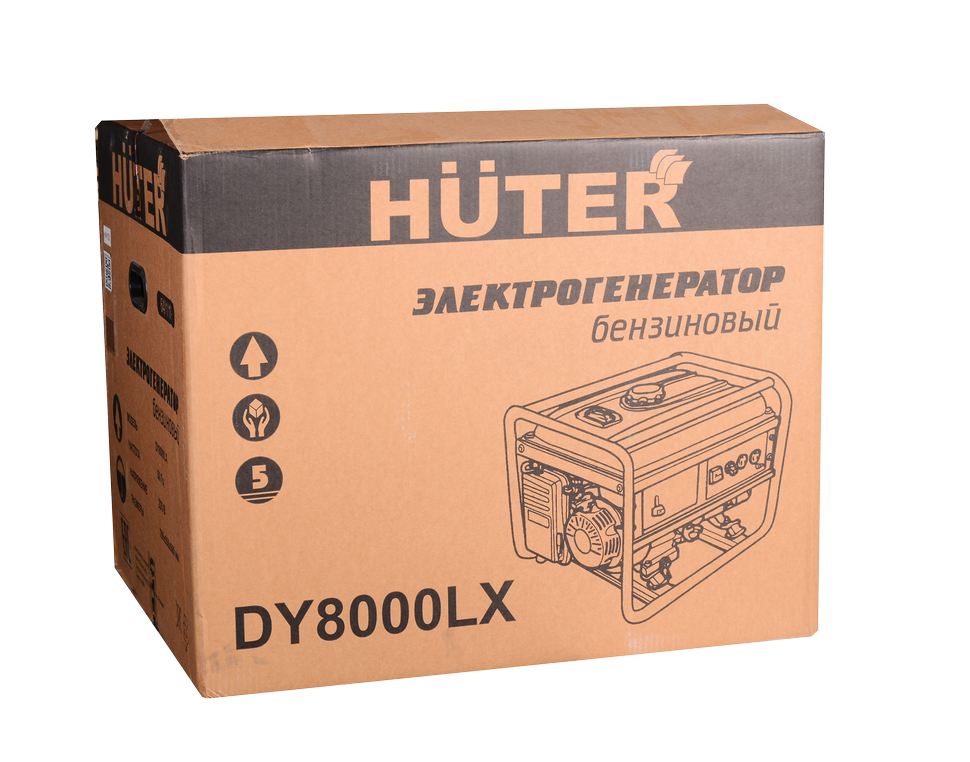 Портативный бензогенератор HUTER DY8000LX купить по цене 56&nbsp;990 ₽ в интернет магазине ТЕХСАД