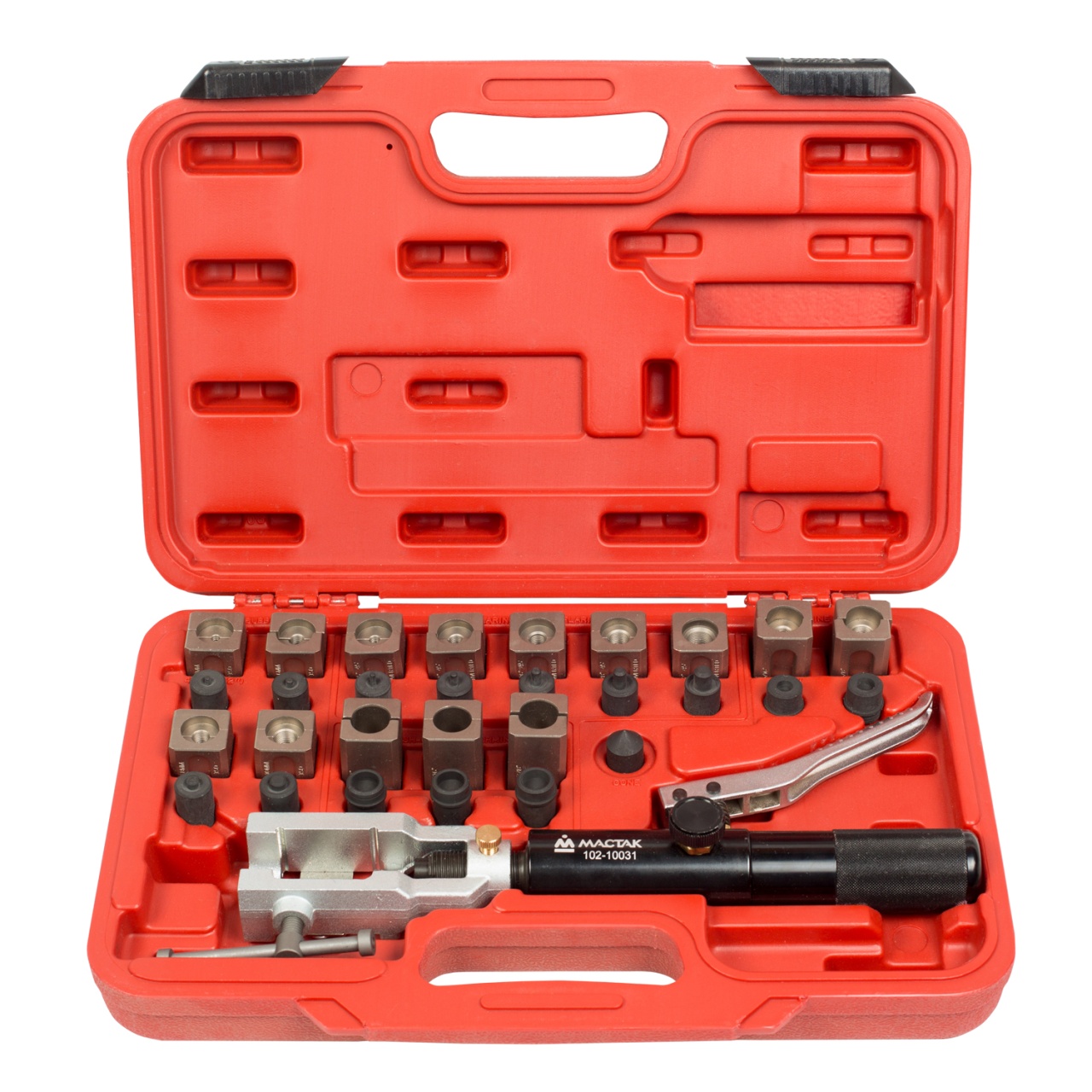 Набор для развальцовки трубок с гидравлическим поршнем, кейс, 30 предметов МАСТАК 102-10031C купить по цене 56&nbsp;650 ₽ в интернет магазине ТЕХСАД