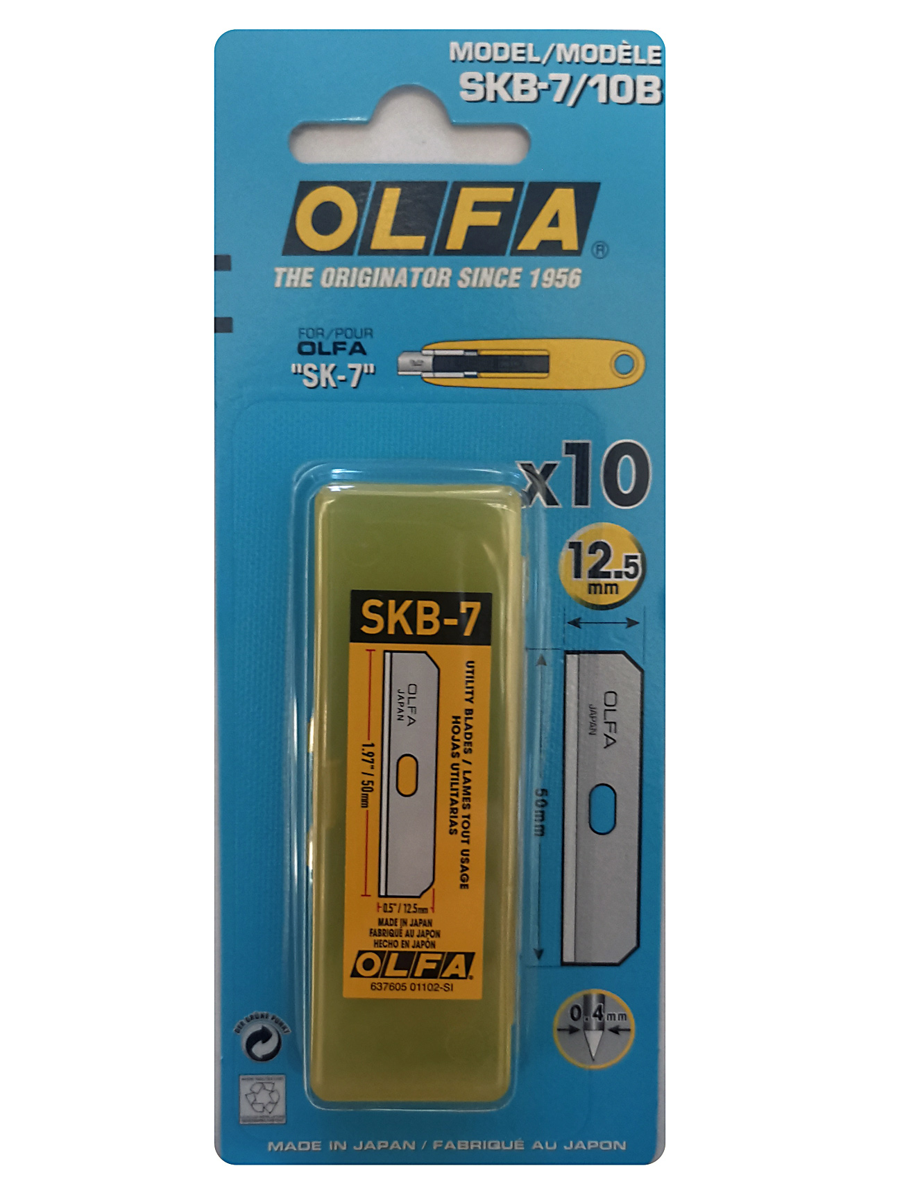 OLFA 10 шт., 12.5 мм, лезвие для ножа OL-SKB-7/10B купить по цене 660 ₽ в интернет магазине ТЕХСАД