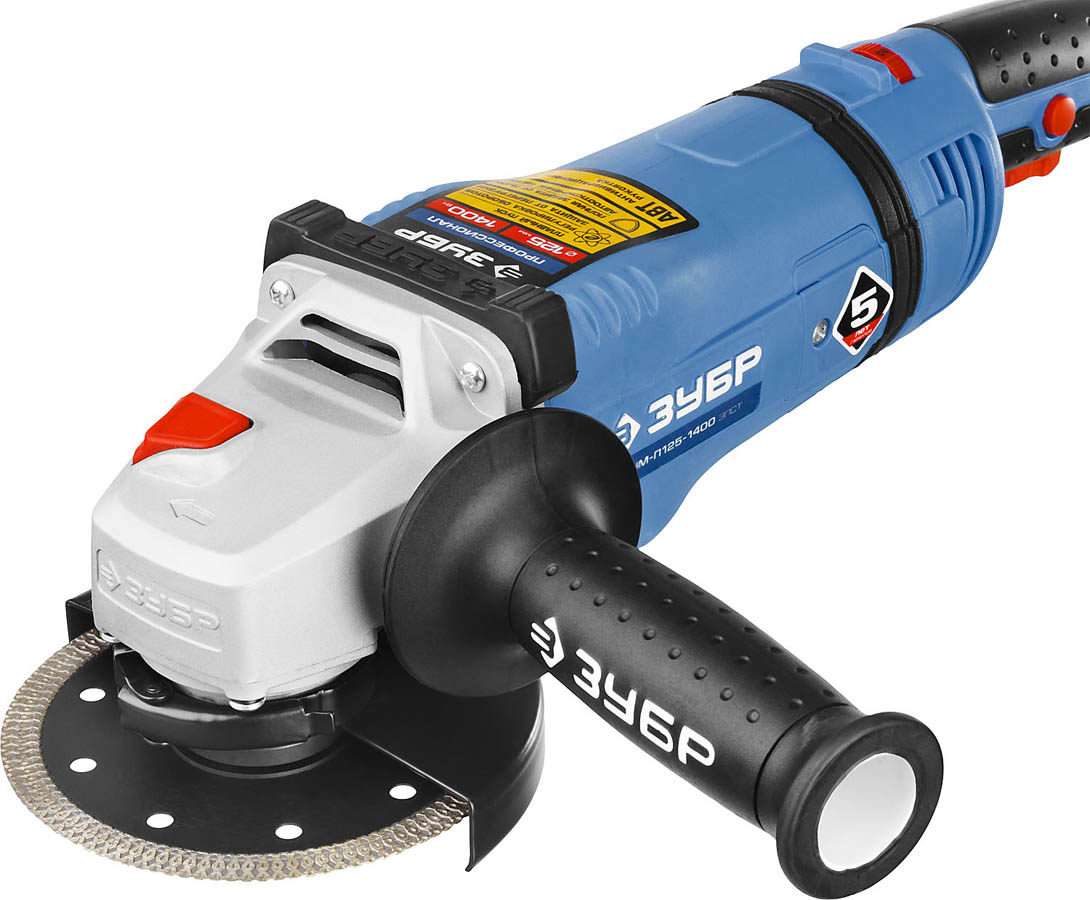 ЗУБР 1400 Вт, 125*22,2 мм, углошлифовальная машина (болгарка) УШМ-П125-1400 ЭПСТ Профессионал купить по цене 7&nbsp;040 ₽ в интернет магазине ТЕХСАД