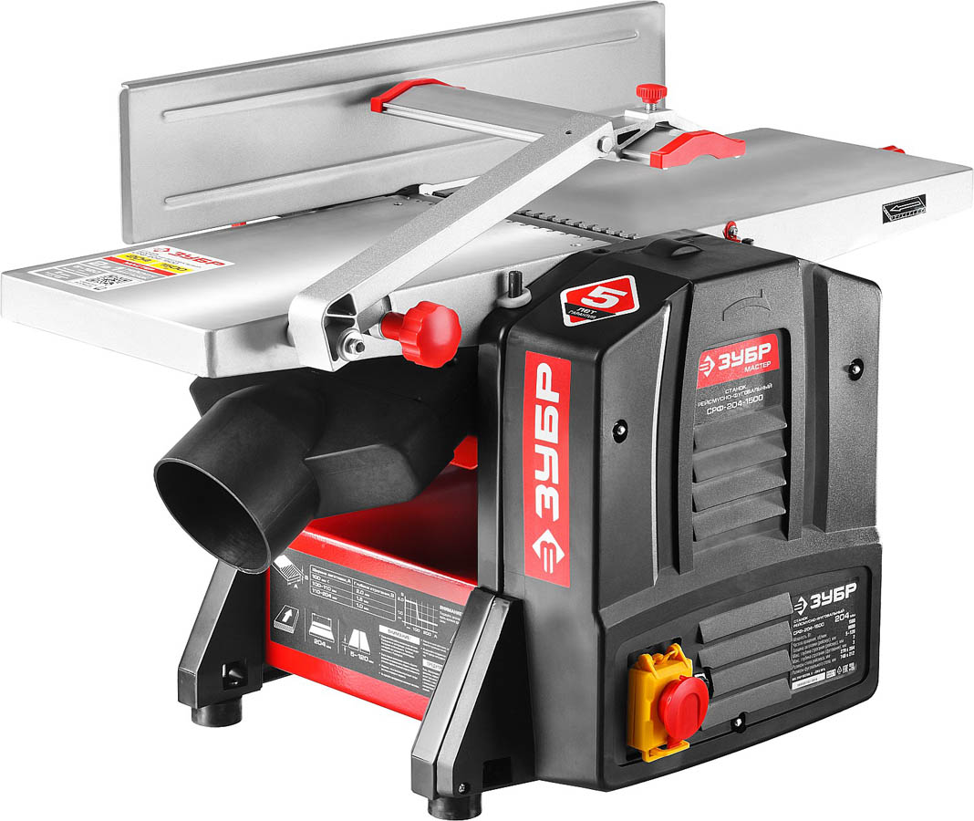 ЗУБР 1500 Вт, 204 мм, станок рейсмусно-фуговальный СРФ-204-1500 Мастер купить по цене 38&nbsp;630 ₽ в интернет магазине ТЕХСАД