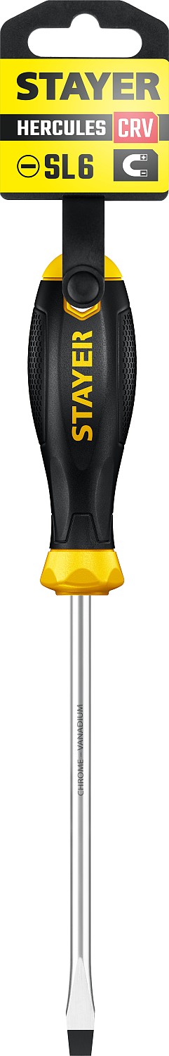 STAYER SL6х150 мм, отвертка с двухкомпонентной рукояткой 2509-06-15_z03 купить по цене 169 ₽ в интернет магазине ТЕХСАД