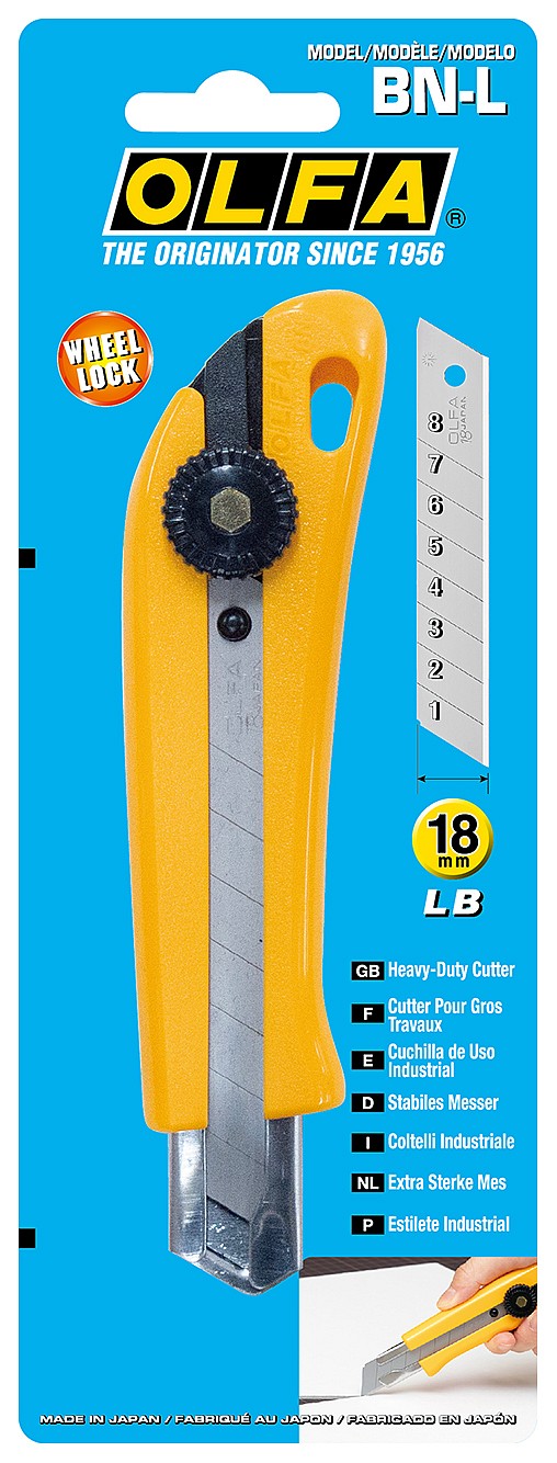 OLFA 18 мм, винтовой фиксатор, нож с выдвижным лезвием OL-BN-L купить по цене 820 ₽ в интернет магазине ТЕХСАД