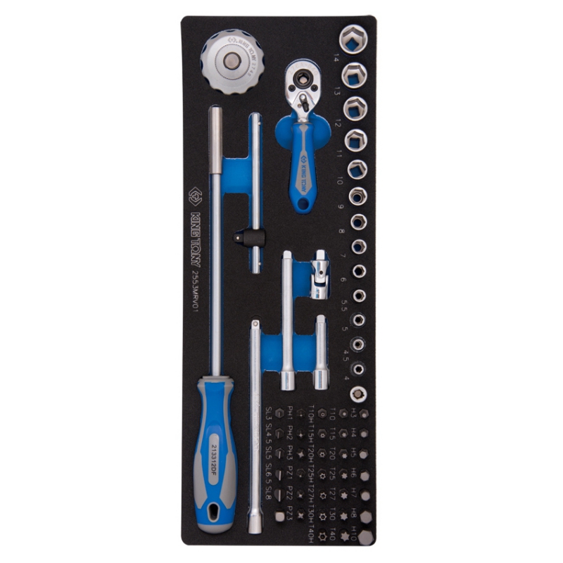 Набор торцевых головок с принадлежностями 1/4'', шестигранные, 4-14 мм, 55 предметов KING TONY 2553MRV01 купить по цене 9&nbsp;810 ₽ в интернет магазине ТЕХСАД