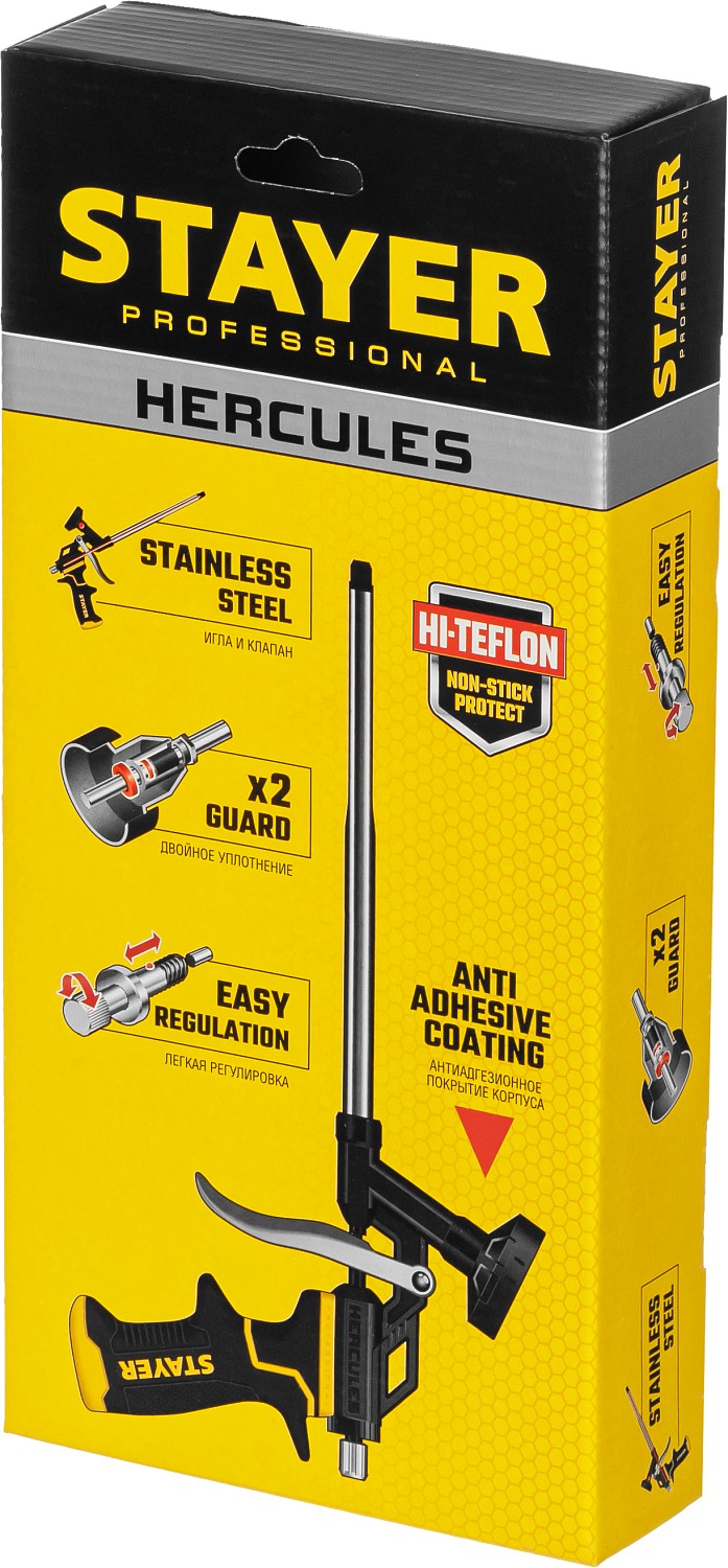 STAYER профессиональный пистолет для монтажной пены HERCULES 06861_z03 Professional купить по цене 1&nbsp;180 ₽ в интернет магазине ТЕХСАД