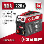 ЗУБР 220 А, MMA, сварочный аппарат, инверторный СА-220К Мастер купить по цене 8&nbsp;440 ₽ в интернет магазине ТЕХСАД