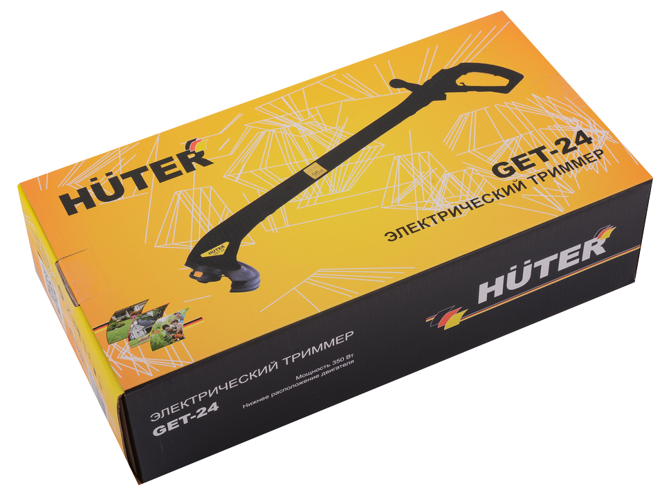 Электротриммер Huter GET-24 купить по цене 2&nbsp;123 ₽ в интернет магазине ТЕХСАД