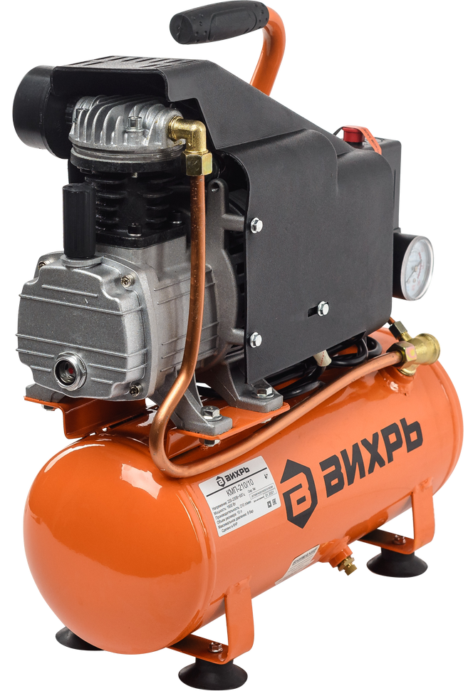 Компрессор ВИХРЬ КМП-210/10 купить по цене 9&nbsp;290 ₽ в интернет магазине ТЕХСАД